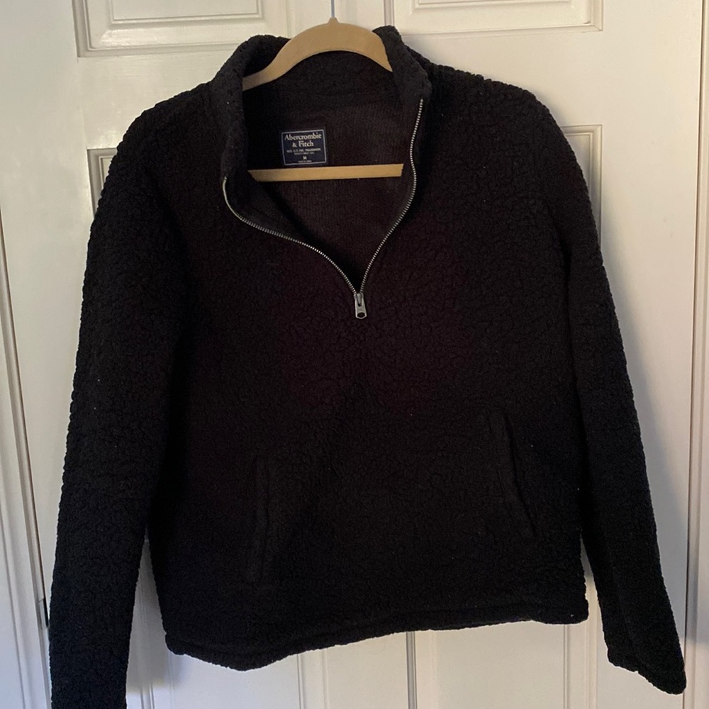 Black soft fleece sweater